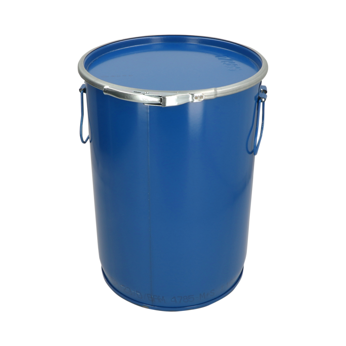 Product Image 1: 12 l stahlblech Deckelfaß blau/blank UN Y1.8 mit Deckel/Spannring