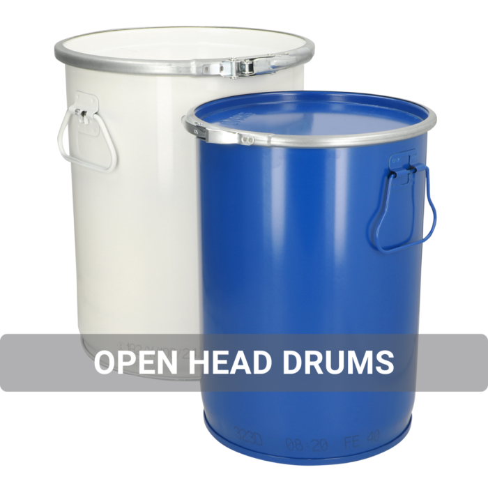 Vaten met deksel/spanring (open)