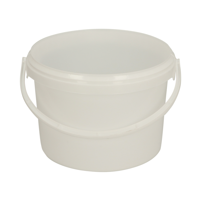 Product Image 1: 3 l plastic bucket white incl. lid - pack 10 pieces